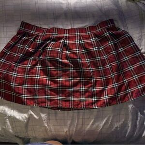 Plaid Red Women's Skirt